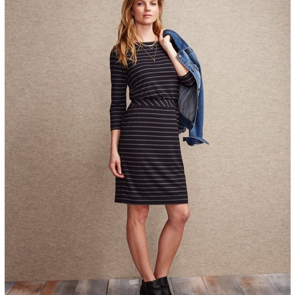 LL Bean stripe dress NWT - Picture 1 of 12